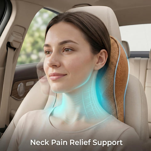 Ergonomic Cervical Headrest Cushion for Car Seat | Neck Pain Relief Pillow for Driving