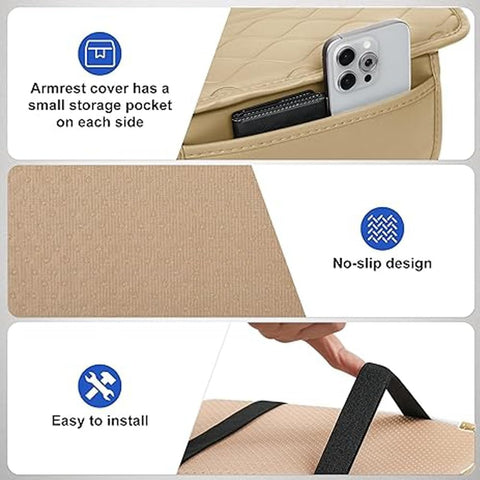 Arm-rest For Car Seat – Breathable Leather Seat Protector