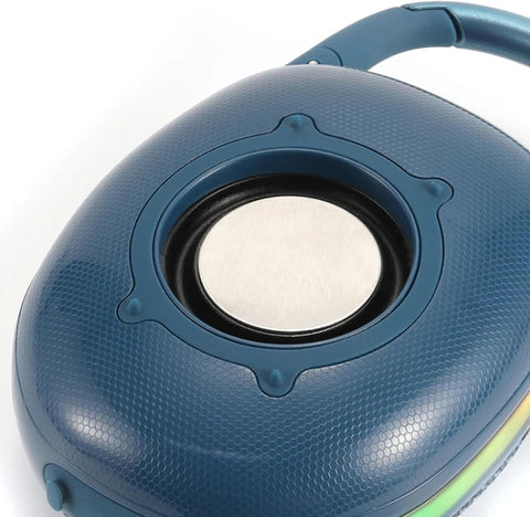 Portable Heavy Bass Bluetooth Speaker with RGB LED Lights, Wireless Speaker with Carry Handle