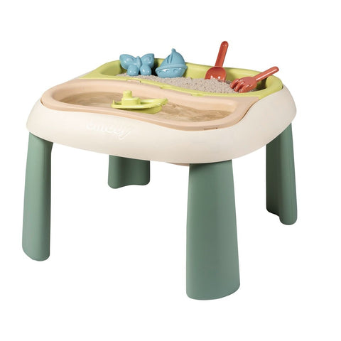Smoby Life Sand & Water Play Table, Outdoor Sensory Play Table with 2 Removable Trays