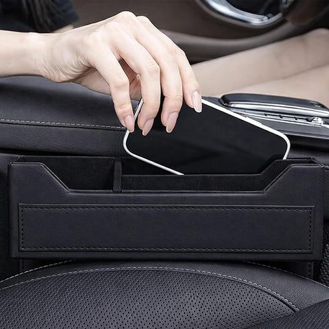 Car Seat Gap Organizer with Cup Holder – PU Leather Auto Storage