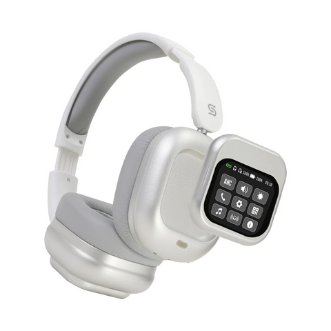 Porodo Soundtec 300Mah Anc Headphone With Removable Magnetic Touch Screen - White