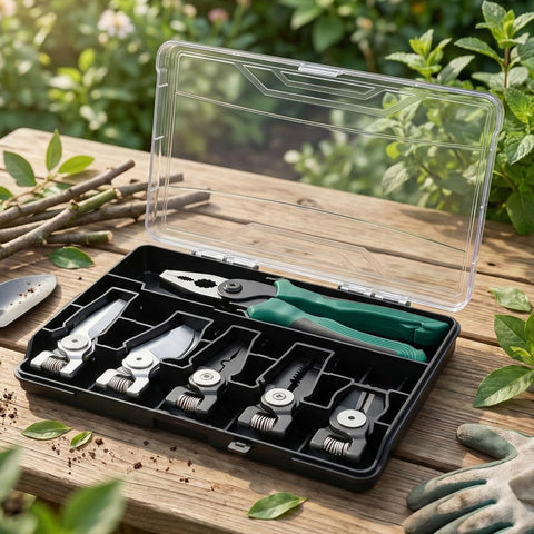 6Pcs Socket Wrench Set with Ratchet Handle – Steel Socket Tool Kit with Extension Bars, Universal Joint & Metal Storage Case