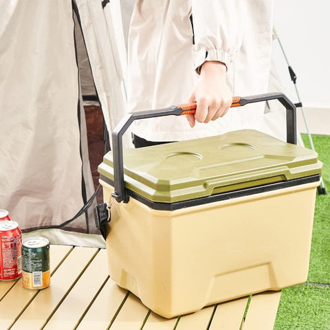 72-Hour Cold Storage Outdoor Cooler Box 16L – Heavy-Duty Insulated Ice Chest with PU Foam