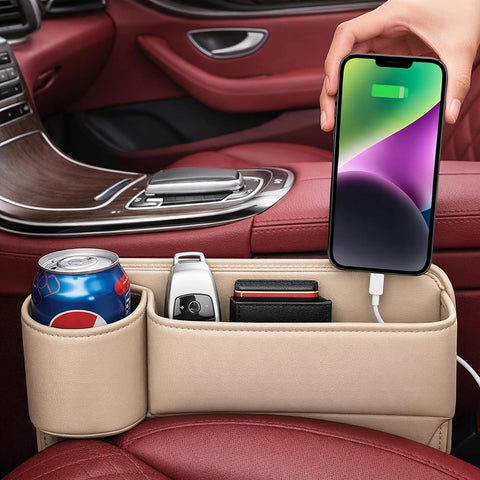 Car Seat Gap Organizer with Cup Holder – PU Leather Auto Storage (Copy)