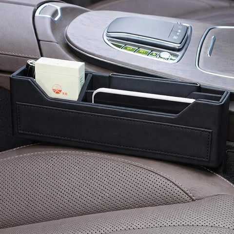 Car Seat Gap Organizer with Cup Holder – PU Leather Auto Storage