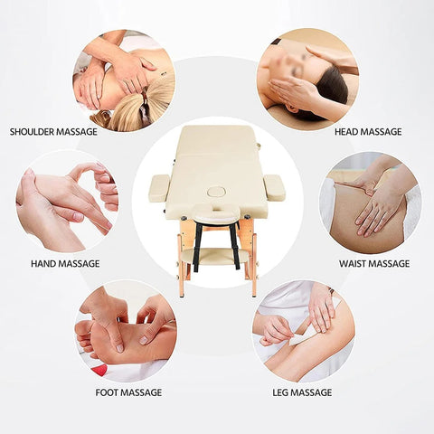 Portable Massage Table Folding Bed – Adjustable Salon Spa Massage Bed