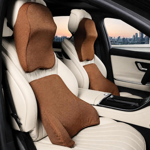 Ergonomic Headrest & Waist Support Pillow, Long Drive Comfort
