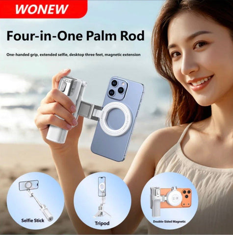 Wonew 4-in-1 Selfie Stick a practical design that combines a hand grip