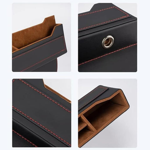 Car Seat Gap Organizer with Cup Holder – PU Leather Auto Storage