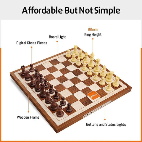 Chessnut Air Electronic Chess Set, A magnificently Handcrafted Wooden Chess Board