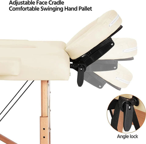 Portable Massage Table Folding Bed – Adjustable Salon Spa Massage Bed