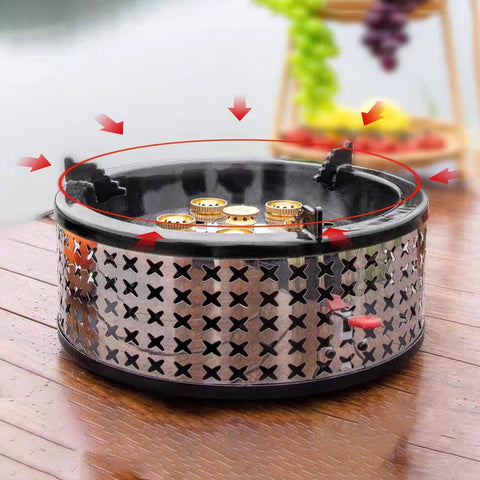 Potabale Camping Stove with 5 Brass Burners – Portable High-Pressure Outdoor Cooker for Catering, Camping, and Industrial Use