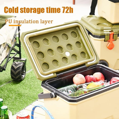 72-Hour Cold Storage Outdoor Cooler Box 16L – Heavy-Duty Insulated Ice Chest with PU Foam