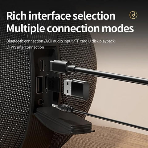 Portable Heavy Bass Bluetooth Speaker with LED Light  (Gray - Handle)