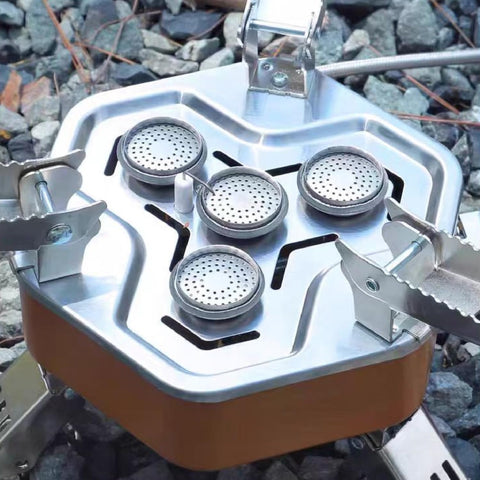 Premium Portable Camping Gas Stove – High-Power Outdoor Burner with Folding Legs, Carry Case & Adapter