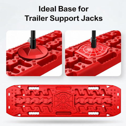 Car Traction Boards Sand & Snow Recovery Tracks, Heavy Duty Tire Grip Mats for Off-Road (107 Cms)