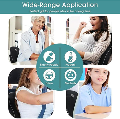 Lumbar Support Pillow for Car Seat & Office Chair – Memory Foam Back Cushion for Lower Back Pain Relief
