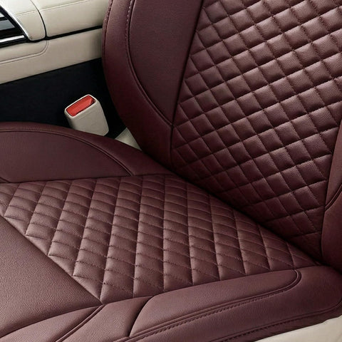 Premium 5Pcs PU Leather Car Seat Cover Full Set (Sedan Car), Universal Fit Auto Seat Covers, Luxury Interior Protector