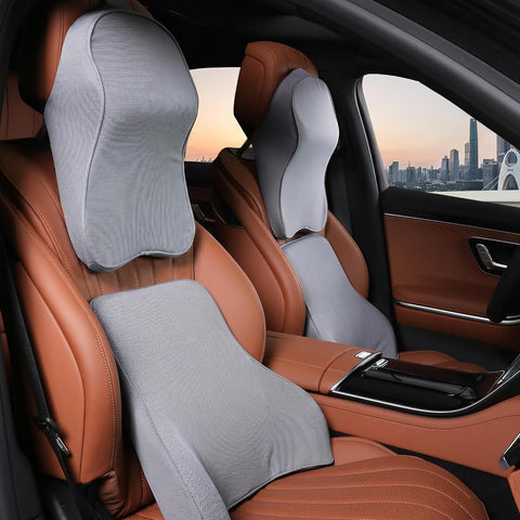 Ergonomic Headrest & Waist Support Pillow, Long Drive Comfort