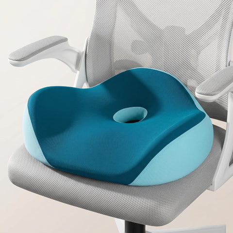 Orthopedic Memory Foam Seat Cushion (45x42x13CM) for Tailbone Pain Relief, Ergonomic Coccyx Cushion for Office Chair Car Seat