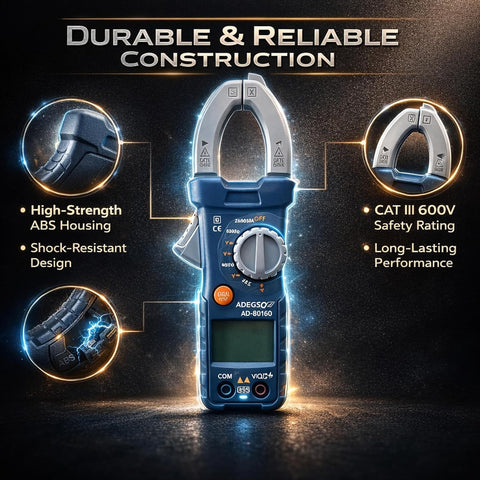 ADEGSO Digital Clamp Meter for Electrical Measurements.