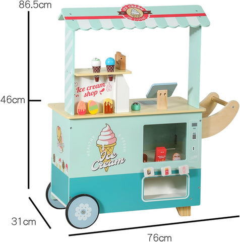 Giant wooden ice cream counter play set