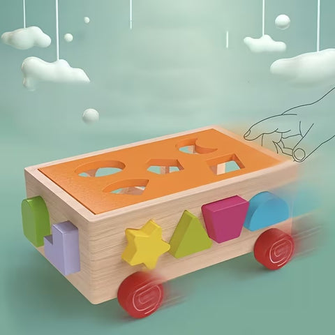 Early Education Multifunctional Toy Car, Geometric Toys for Boys And Girls,
