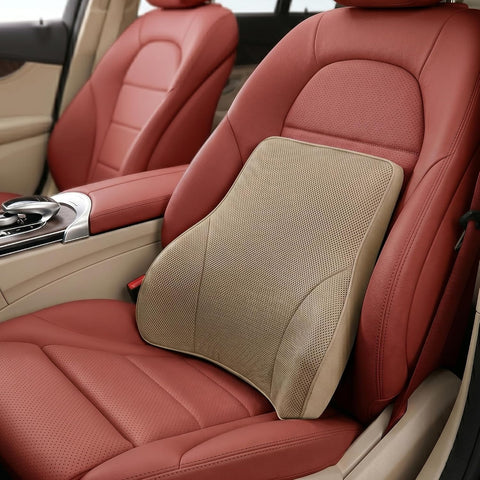 Car Lumbar Support Cushion for Driving – Memory Foam Back Support Pillow