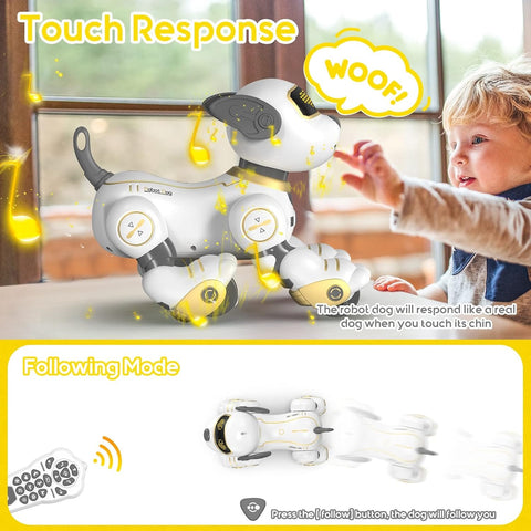 SONOMO Remote Control Robot Dog Toy for Kids, Programmable Robotic Puppy