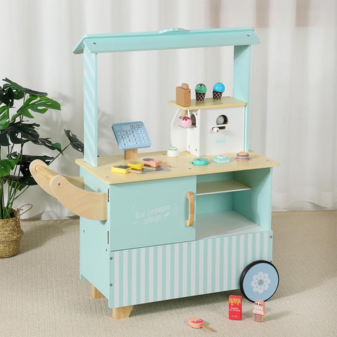 Giant wooden ice cream counter play set