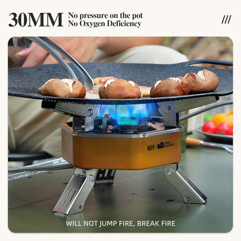 Premium Portable Camping Gas Stove – High-Power Outdoor Burner with Folding Legs, Carry Case & Adapter
