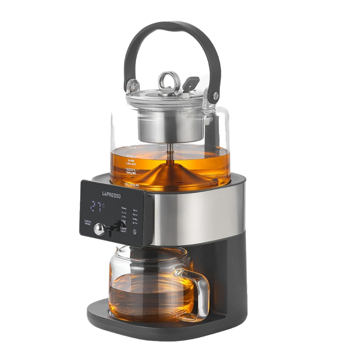 Lepresso Brewfinity Tea And Coffee Brewer With Digital Display - Black