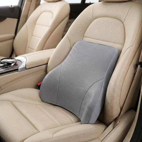 Car Lumbar Support Cushion for Driving – Memory Foam Back Support Pillow