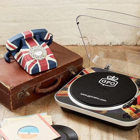 GPO Retro gpo 746 Rotary Hotel Phone UK Flag