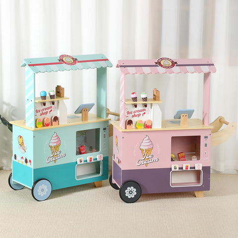 Giant wooden ice cream counter play set