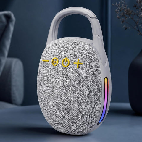 Portable Heavy Bass Bluetooth Speaker with RGB LED Lights, Wireless Speaker with Carry Handle