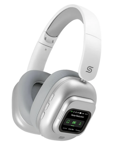 Porodo Soundtec 300Mah Anc Headphone With Removable Magnetic Touch Screen - White