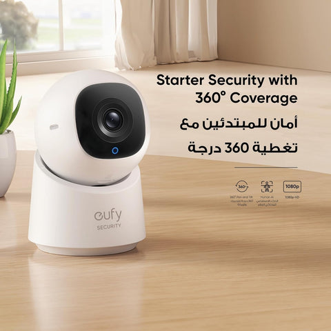 Security Indoor Cam C210 1080p Resolution Security Camera Indoor with 360° Pan and Tilt - eufy