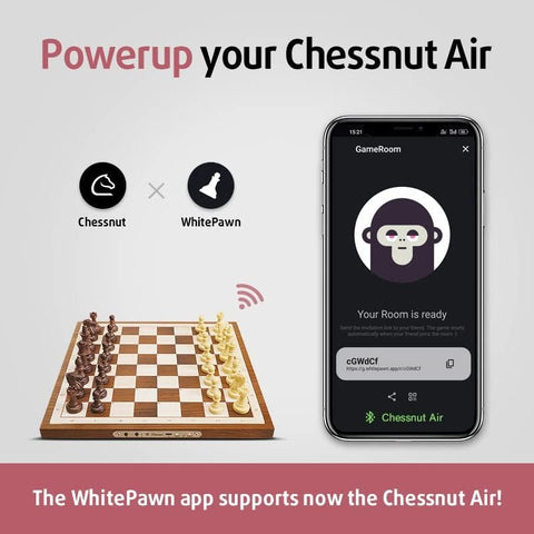 Chessnut Air Electronic Chess Set, A magnificently Handcrafted Wooden Chess Board