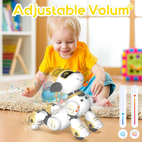 SONOMO Remote Control Robot Dog Toy for Kids, Programmable Robotic Puppy