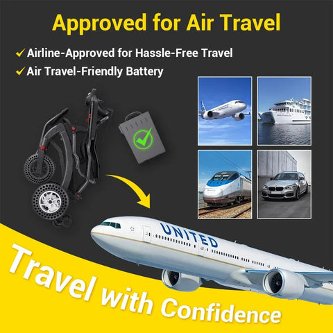 Powerful Lithium Rechargeable Controlled Lightweight 17.5kg Elderly Electric Wheelchair Brushless Motor