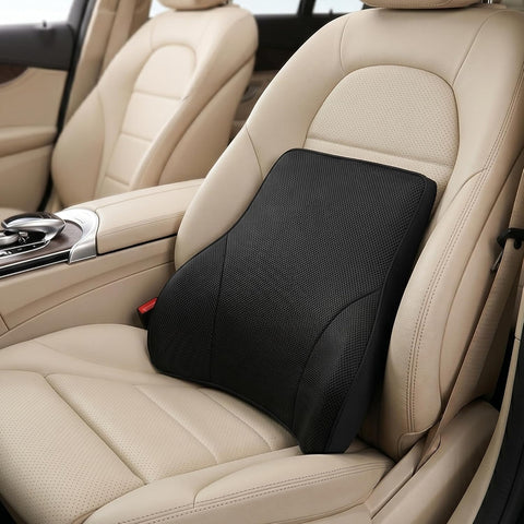 Car Lumbar Support Cushion for Driving – Memory Foam Back Support Pillow