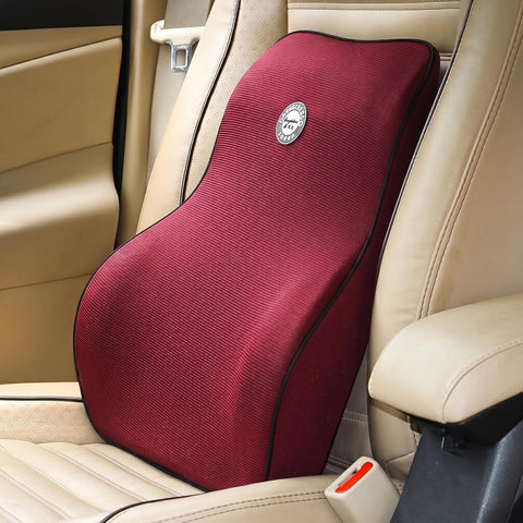 Lumbar Support Pillow for Car Seat & Office Chair – Memory Foam Back Cushion for Lower Back Pain Relief