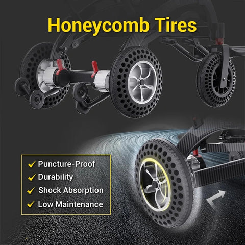 Powerful Lithium Rechargeable Controlled Lightweight 17.5kg Elderly Electric Wheelchair Brushless Motor