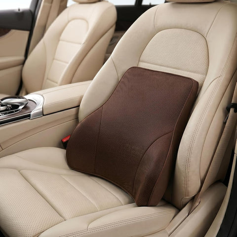 Car Lumbar Support Cushion for Driving – Memory Foam Back Support Pillow