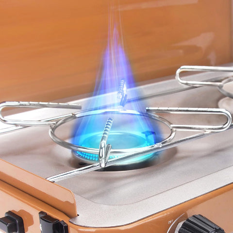 Heavy-Duty Double Burner Camping Gas Stove – Portable Outdoor Camping Stove