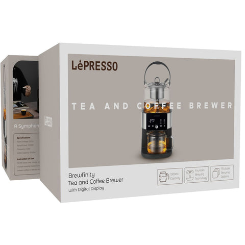 Lepresso Brewfinity Tea And Coffee Brewer With Digital Display - Black