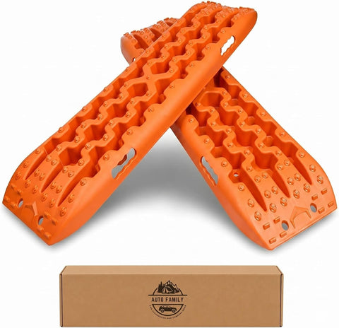 Car Traction Boards Sand & Snow Recovery Tracks, Heavy Duty Tire Grip Mats for Off-Road (107 Cms)