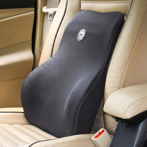 Lumbar Support Pillow for Car Seat & Office Chair – Memory Foam Back Cushion for Lower Back Pain Relief